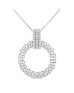 Silver Bold Circle Diamond Pendant