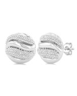 Silver Bold Diamond Fashion Earrings