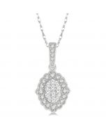 Oval Shape Shine Bright Diamond Pendant