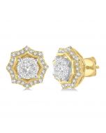 Flower Shape Shine Bright Diamond Earrings