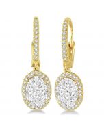 Oval Shape Shine Bright Diamond Earrings