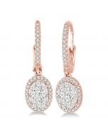 Oval Shape Shine Bright Diamond Earrings