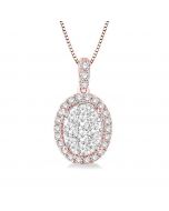 Oval Shape Shine Bright Diamond Pendant