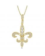 Diamond Fleur De Lis Pendant