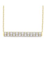 Ribbed Bar Diamond Necklace