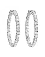 Eternal Radiance 1ctw Diamond Round Hoops