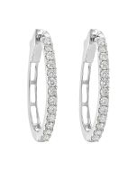 Luminous Grace .25ctw Diamond Oval Hoops