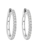 Luminous Grace 0.50ctw Diamond Round Hoops