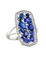 14kt White Gold Bellarri Blue Sapphire Ring