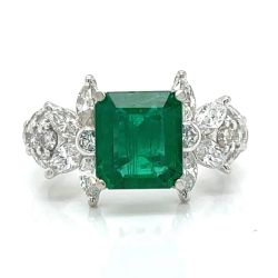 Platinum 1.62 Ct. Emerald & Diamond Ring
