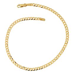 10k Yellow Gold Diamond Weave Anklet