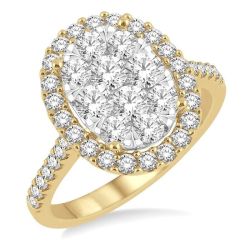 Oval Shape Shine Bright Bridal Diamond Engagement Ring