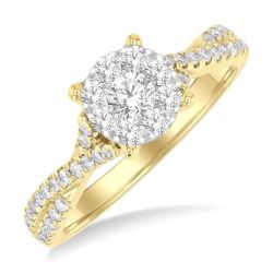 Round Shape Shine Bright Diamond Engagement Ring