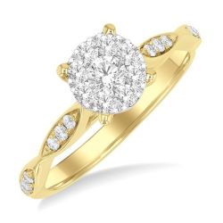 Round Shape Shine Bright Diamond Engagement Ring