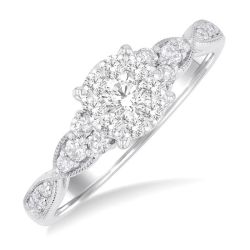 Round Shape Shine Bright Diamond Engagement Ring