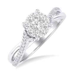 Round Shape Shine Bright Diamond Engagement Ring