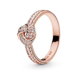 Rose Sparkling Love Knot Ring