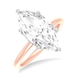 Marquise Shape Semi-Mount Diamond Engagement Ring