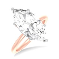 Marquise Shape Semi-Mount Diamond Engagement Ring