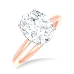 Oval Shape Semi-Mount Diamond Engagement Ring