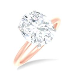 Oval Shape Semi-Mount Diamond Engagement Ring