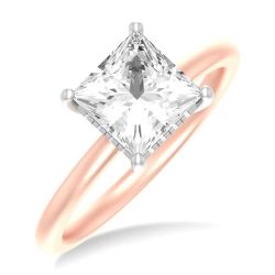 Princess Shape Semi-Mount Diamond Engagement Ring