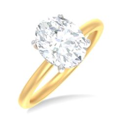 Oval Shape Semi-Mount Diamond Engagement Ring