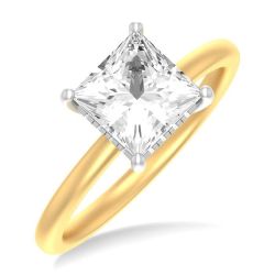 Princess Shape Semi-Mount Diamond Engagement Ring