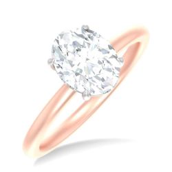 Oval Shape Semi-Mount Diamond Engagement Ring