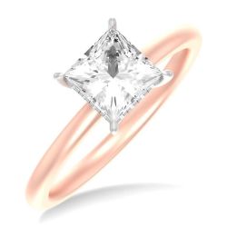 Princess Shape Semi-Mount Diamond Engagement Ring