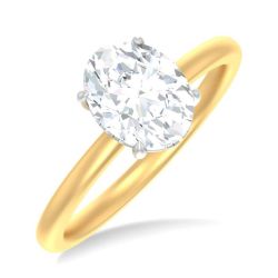 Oval Shape Semi-Mount Diamond Engagement Ring