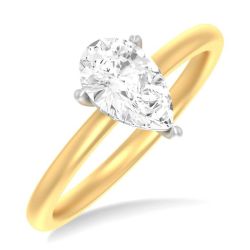 Pear Shape Semi-Mount Diamond Engagement Ring