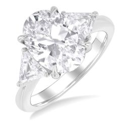 Oval Shape Semi-Mount Diamond Engagement Ring