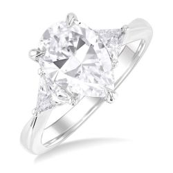 Pear Shape Semi-Mount Diamond Engagement Ring