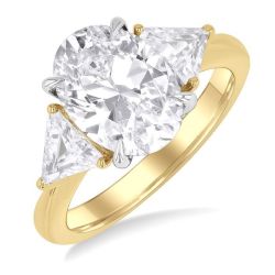 Oval Shape Semi-Mount Diamond Engagement Ring