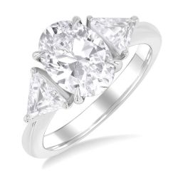 Oval Shape Semi-Mount Diamond Engagement Ring