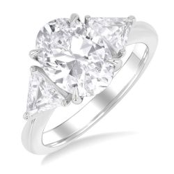 Oval Shape Semi-Mount Diamond Engagement Ring