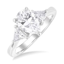 Pear Shape Semi-Mount Diamond Engagement Ring