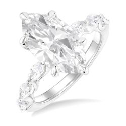 Marquise Shape Semi-Mount Diamond Engagement Ring