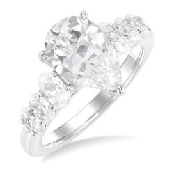 Pear Shape Semi-Mount Diamond Engagement Ring