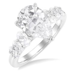 Pear Shape Semi-Mount Diamond Engagement Ring