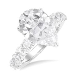 Pear Shape Semi-Mount Diamond Engagement Ring