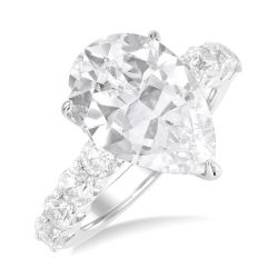 Pear Shape Semi-Mount Diamond Engagement Ring