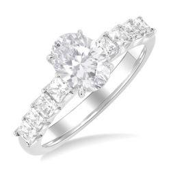 Oval Shape Semi-Mount Diamond Engagement Ring