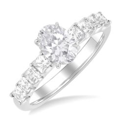 Oval Shape Semi-Mount Diamond Engagement Ring