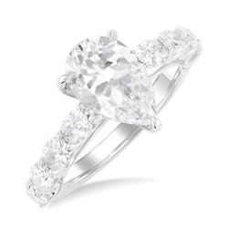 Pear Shape Semi-Mount Diamond Engagement Ring