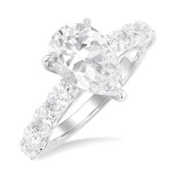 Pear Shape Semi-Mount Diamond Engagement Ring