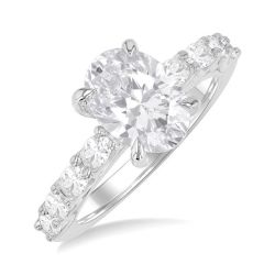 Oval Shape Semi-Mount Diamond Engagement Ring