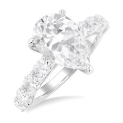 Pear Shape Semi-Mount Diamond Engagement Ring