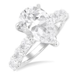 Pear Shape Semi-Mount Diamond Engagement Ring